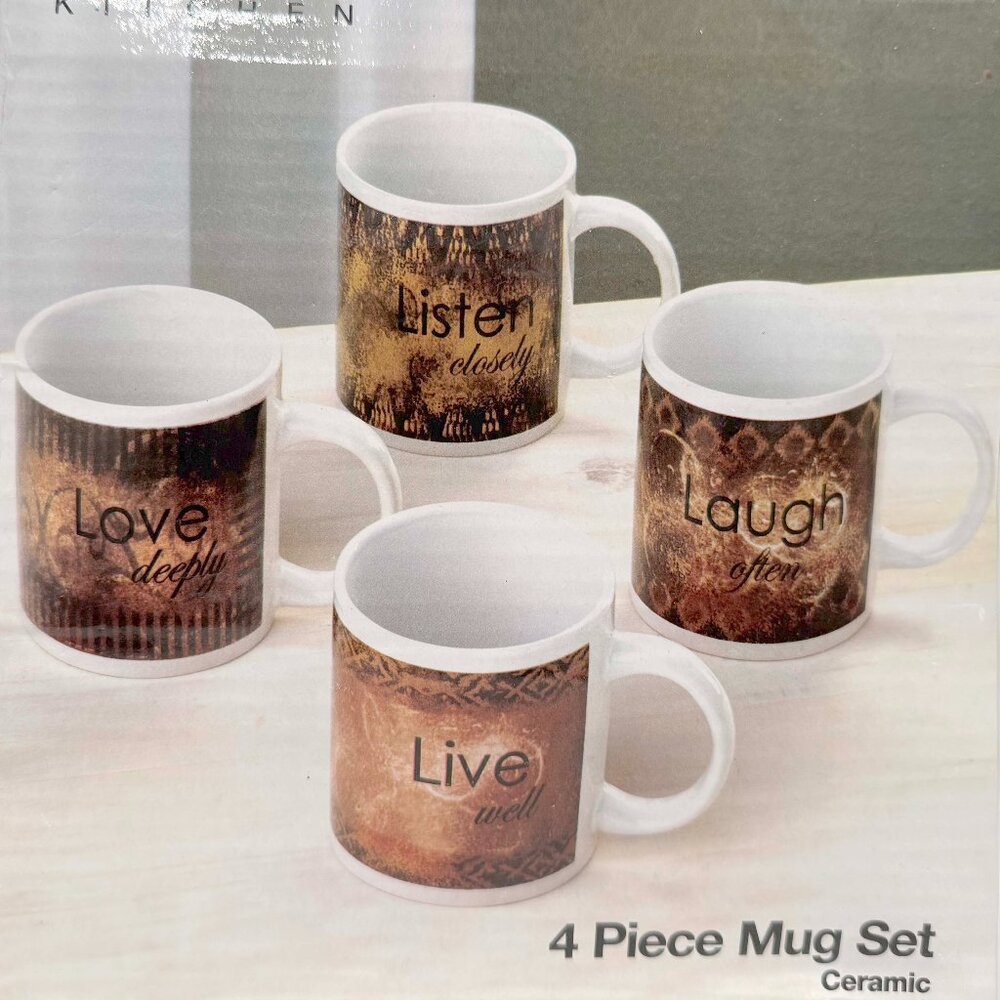 "Home Style" 4-Piece Mug Set